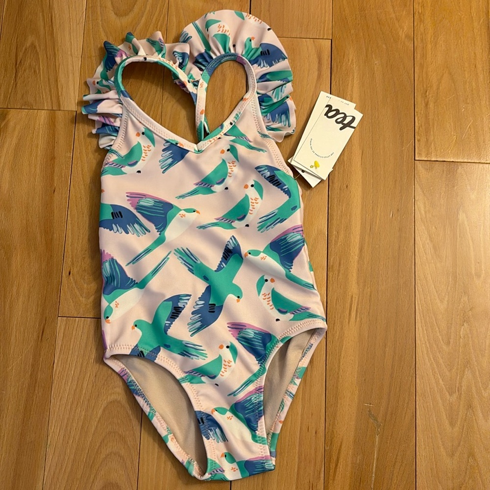 Parrot Polka Tea Collection one piece bathing suit